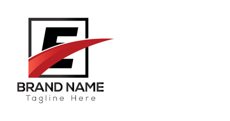 Abstract E letter modern initial lettermarks logo design	