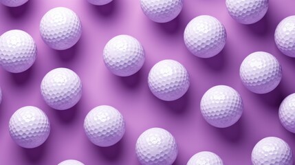 Background with golf balls in Lavender color.