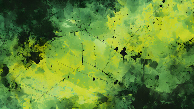 green dynamic grunge abstract background pattern illustration Generative AI