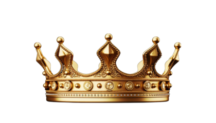 elegant golden crown png / transparent