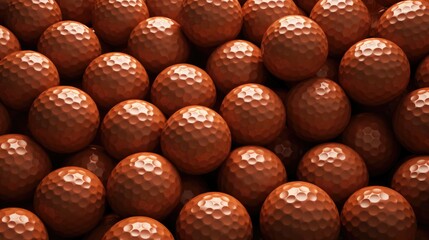 Background with golf balls in Rust color.