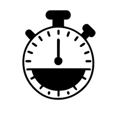 Obraz premium Stopwatch and timer icon, representing precision and efficiency, ideal for time-tracking applications and interfaces..