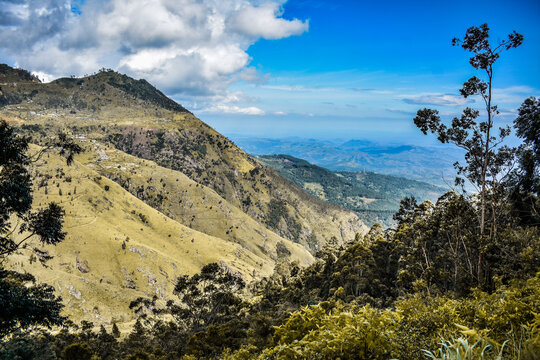 Mountain ranges in Devil's Staircase, Ohiya, Sri Lanka.