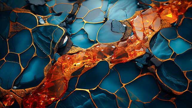 Abstract background marble texture. Elegant backdrop for website screensavers, postcards and notebook covers. Beige, blue and peach color scheme