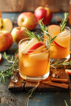 Apple cider cocktail.