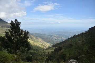 Mountain ranges in Devil's Staircase, Ohiya, Sri Lanka.