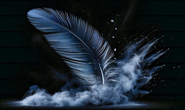 Exotic Bird Feathers, Patterned Beauty, Soft and Delicate Nature Detail, Artistic Background
