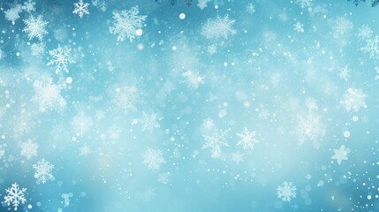 Fototapeta na wymiar Background with snowflakes in Aqua color