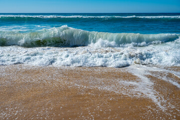 View on Plage de Horizon, Plage de l'ocean near Le Phare du Cap Ferret and Duna du Pilat, Cap...