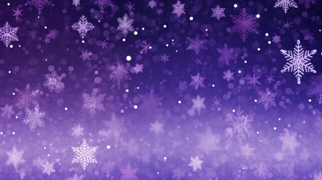 Background with snowflakes in Purple color