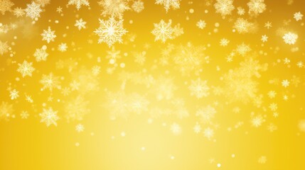 Background with snowflakes in Yellow color.-