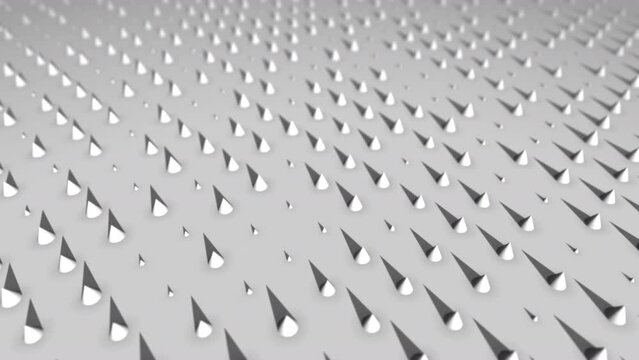 Seamless Looping 3d animated background with grey cones in changing light and shadows