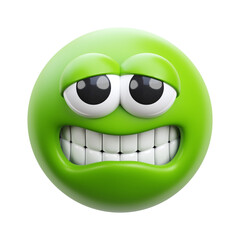 Sick emoji 3d render icon illustration