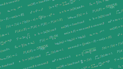 数学方程式の背景　黒板