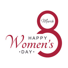 Poster or banner with Women's day. 8 March. Background for 8 march. Happy Women's day header or voucher template. - obrazy, fototapety, plakaty