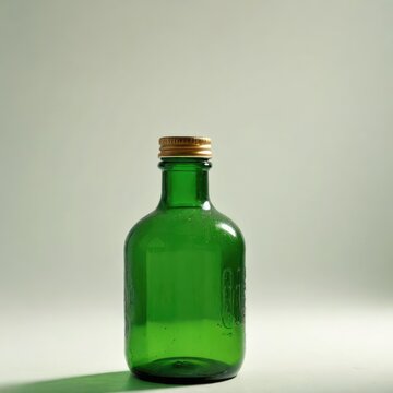 green  glass bottle
