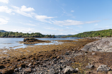 The eastern end of Garbh Eilean Island in Loch Sunart, Highlands, Scotland