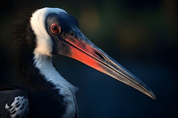 Regal Black-Necked Stork: Wading Close-Up View