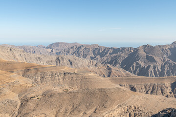 Fototapeta na wymiar Harim Desert Mountains in Musandam, Oman