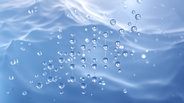 aldosterone molecular structure, 3d model molecule, steroid hormone, structural chemical formula view from a microscope