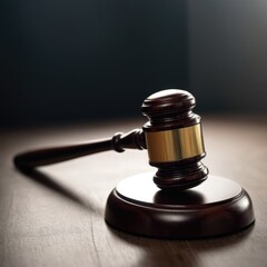 wooden law gavel on a simple background
