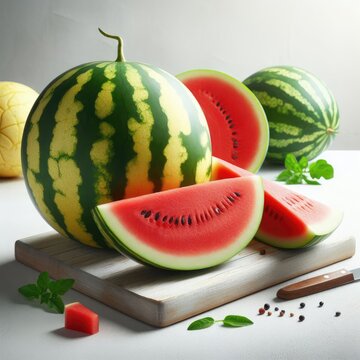 slice of yellow watermelon
