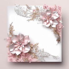 Elegant floral wedding invitation background.