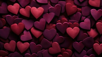 Maroon Color Hearts as a background