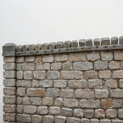 stone wall  on white
