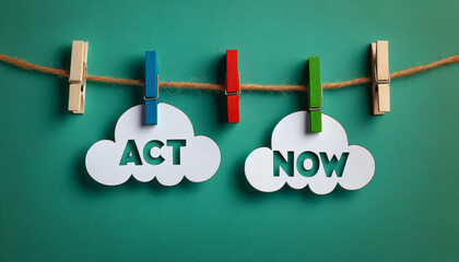 Urgent Call to Action - Act Now Concept - obrazy, fototapety, plakaty