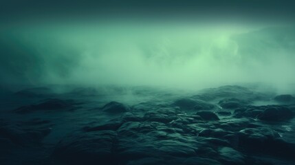 Naklejka premium Sea Green Color Fog Background
