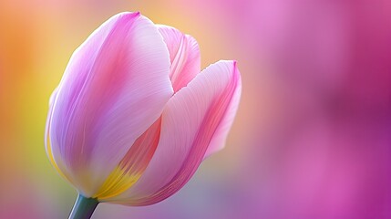 Single tulip flower head. Floral abstract background. Illustration for banner, poster, cover, brochure or presentation.