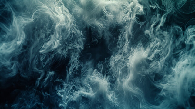 Abstract swirls of smoke in dark, moody surroundings © Textures & Patterns