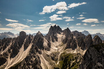 Aerial landscape of mountains