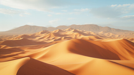 Fototapeta na wymiar Abstract sand dunes in a vast desert landscape
