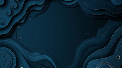 Abstract 3d paper circle with circuit board vector design for futuristic technology concept.