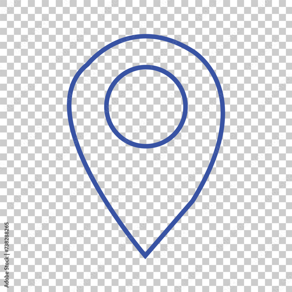 Poster pin icon isolated on transparent background. simple and editable pin icons. modern icon vector illus