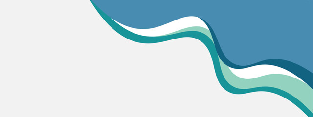 Abstract steel blue and teal banner template with dynamic background curve shapes. Modern dark turquoise business webinar banner design for web, backdrop, brochure, website, landing page, presentation