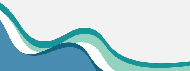 Abstract steel blue and teal banner template with dynamic background curve shapes. Modern dark turquoise business webinar banner design for web, backdrop, brochure, website, landing page, presentation