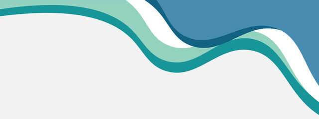 Abstract steel blue and teal banner template with dynamic background curve shapes. Modern dark turquoise business webinar banner design for web, backdrop, brochure, website, landing page, presentation