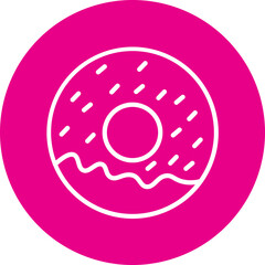 Donuts Line Circle Icon