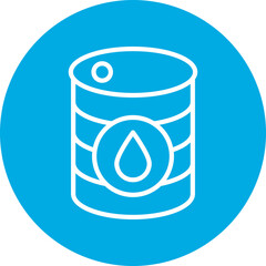 Oil Drum Line Circle Icon