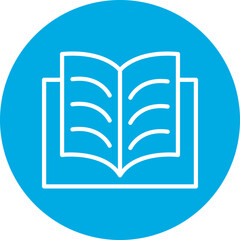 Book Line Circle Icon