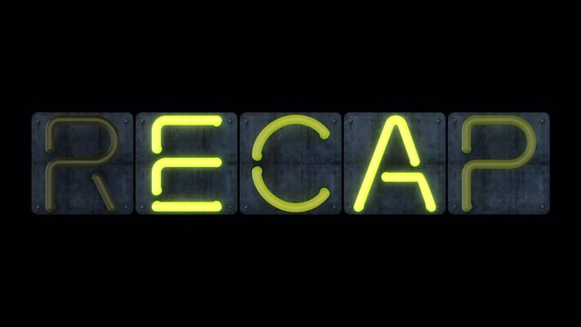 Recap Caption Neon Sign