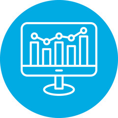 Growth Line Circle Icon
