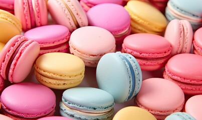 Obraz premium colorful macaroons on table