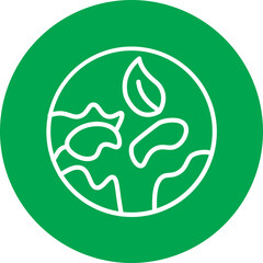 Ecological Line Circle Icon