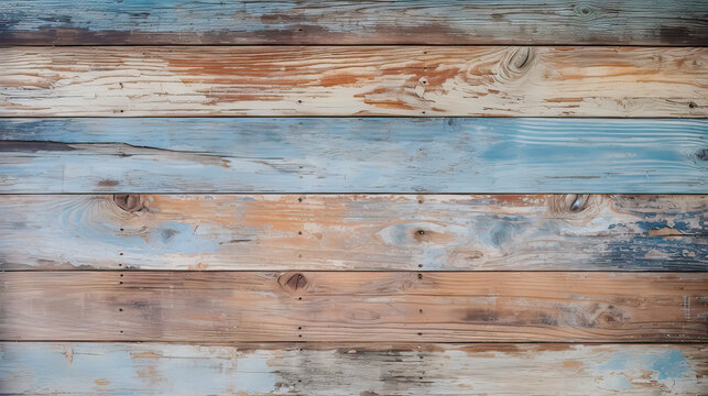 A vintage beach wood background, artistic interpretations, soft gradients, and ethereal elements for a timeless and dreamy atmosphere Ai Generative