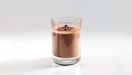 Freshness and elegance in a creamy chocolate coffee drink generated by AI