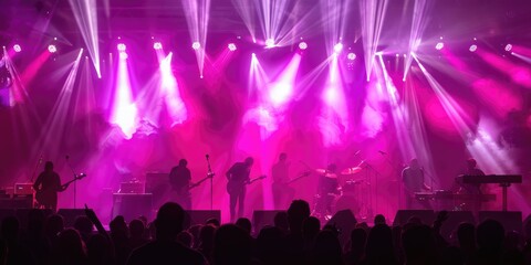 AI-controlled lighting and visual effects on a live concert